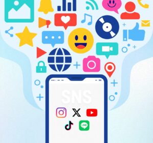SNS広告運用をイメージするグラフィック
